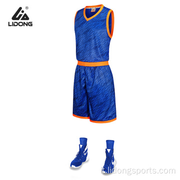 Ultimo Design Colore Giallo Basketball Uniform Set